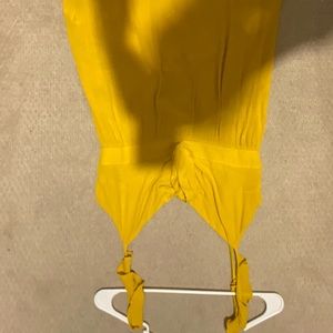 Forever 21 yellow sun gold romper